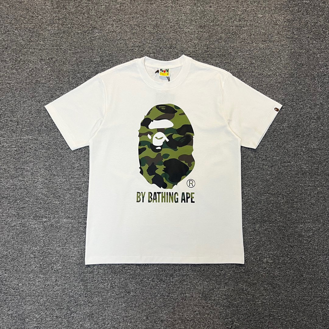 Bathing Shark and ape head print T-Shirt NextBlock
