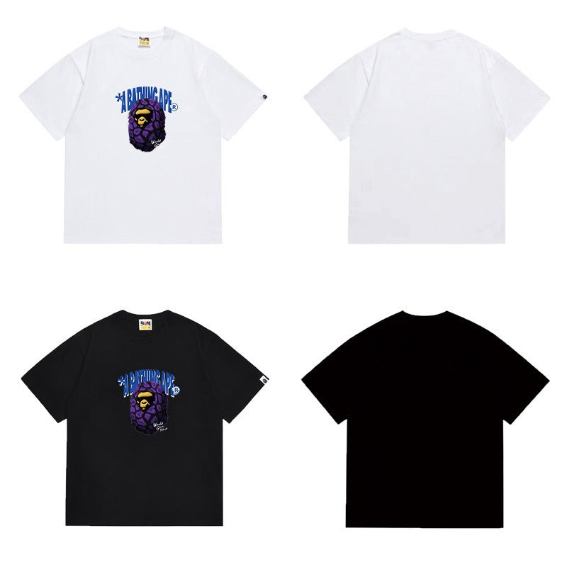 Bathing Shark and ape head print T Shirts NextBlock