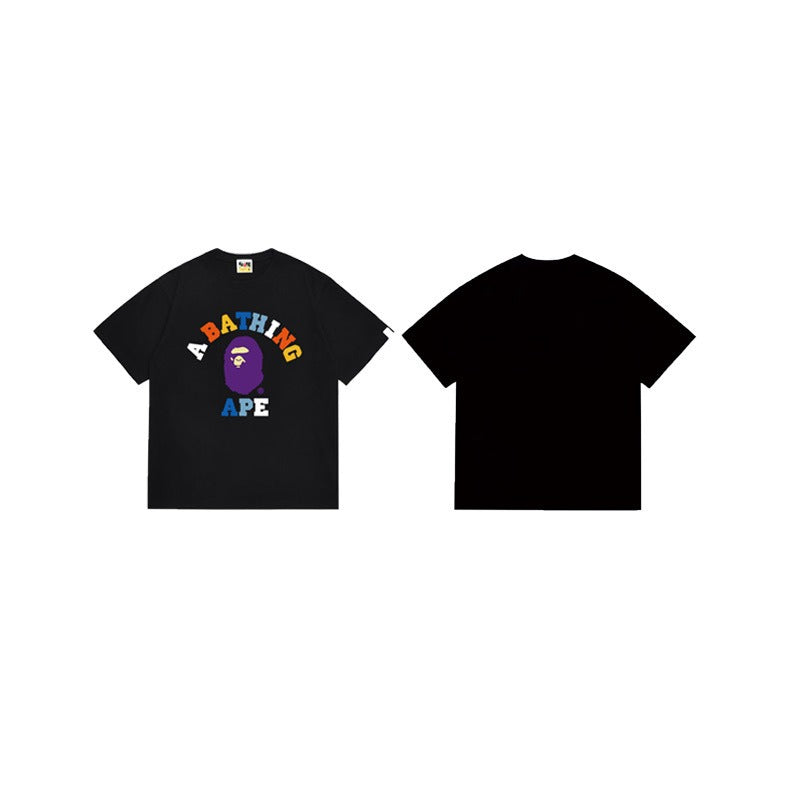 Bathing Shark and ape head print T Shirts NextBlock