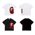 Bathing Shark and ape head print T Shirts NextBlock