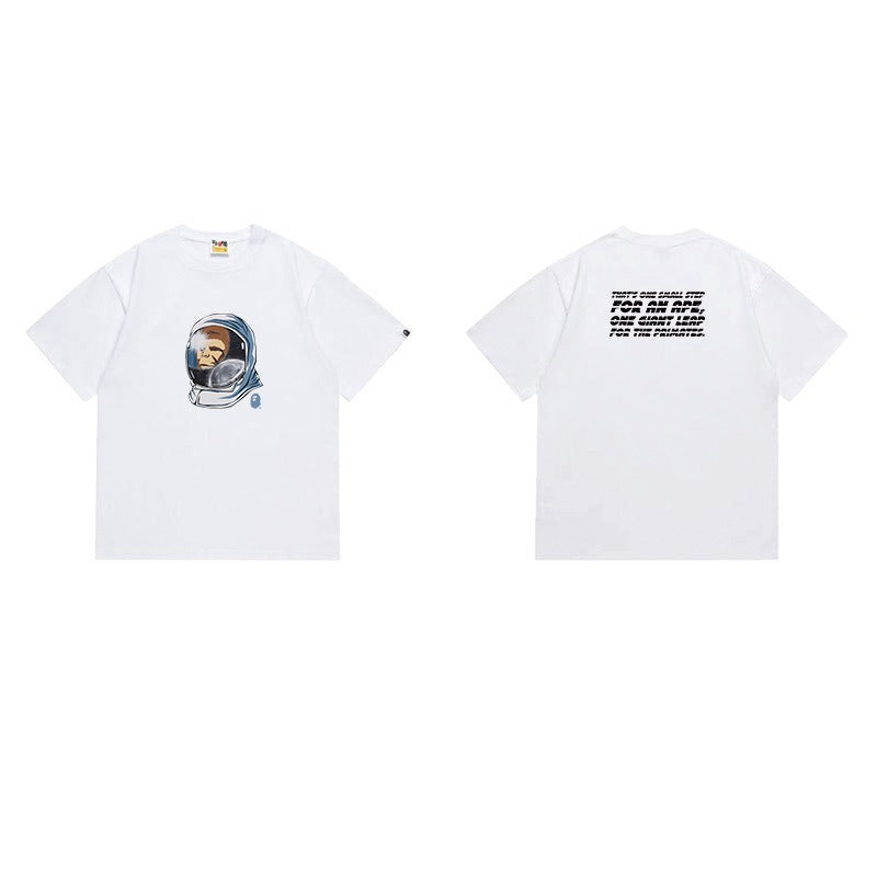Bathing Shark and ape head print T Shirts NextBlock