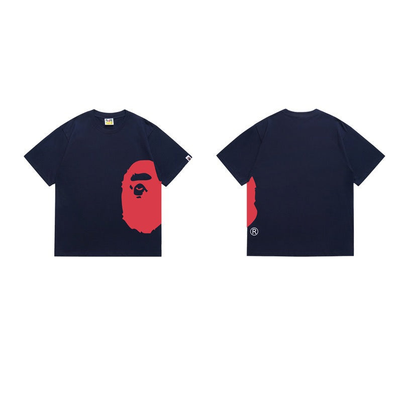 Bathing Shark and ape head print T Shirts NextBlock