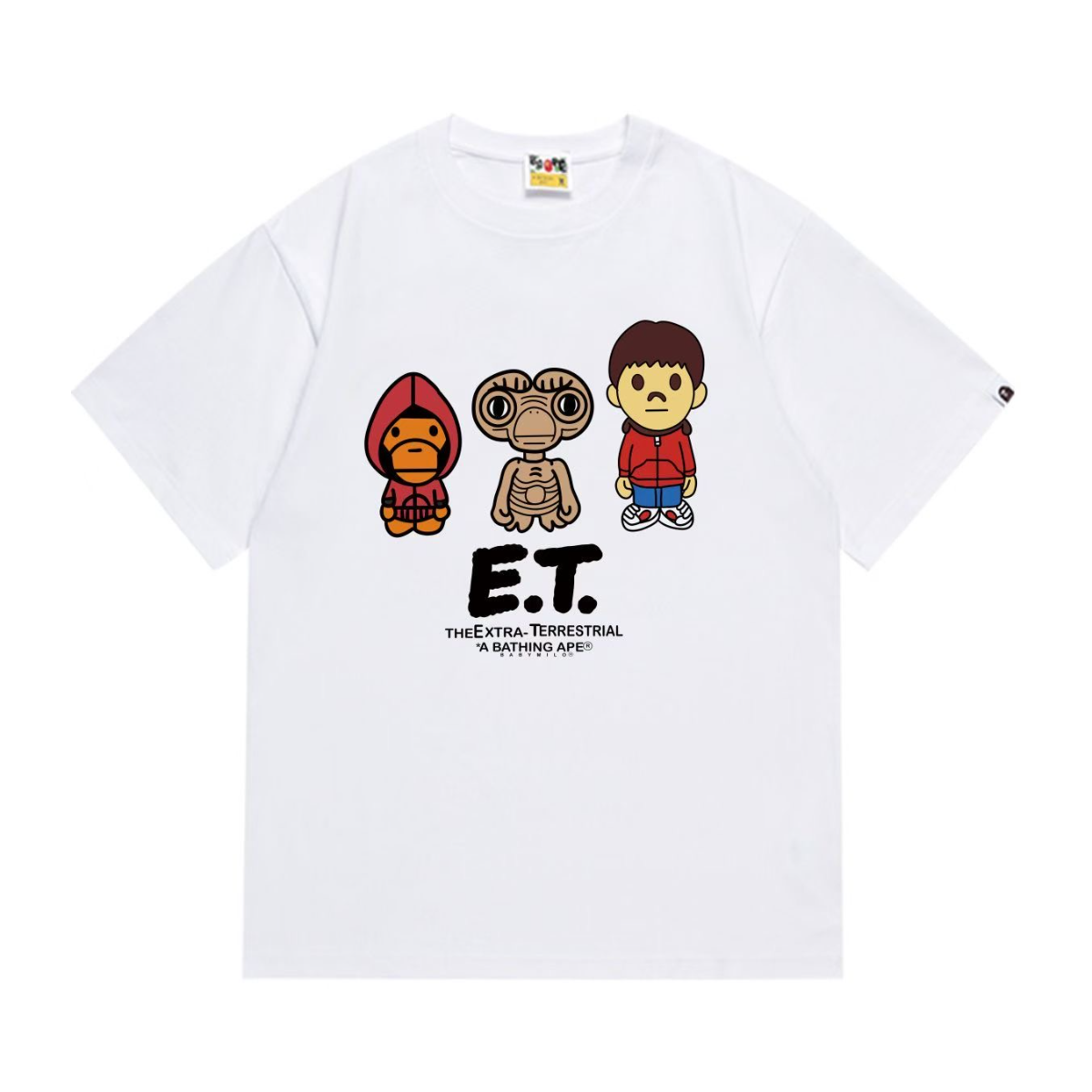 Bathing Shark and ape head print T-Shirt NextBlock