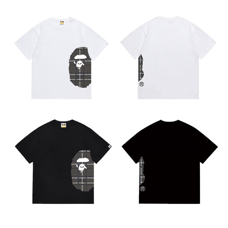 Bathing Shark and ape head print T Shirts NextBlock