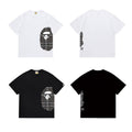 Bathing Shark and ape head print T Shirts NextBlock