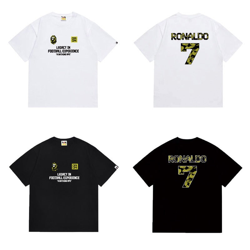 Bathing Shark and ape head print T Shirts NextBlock