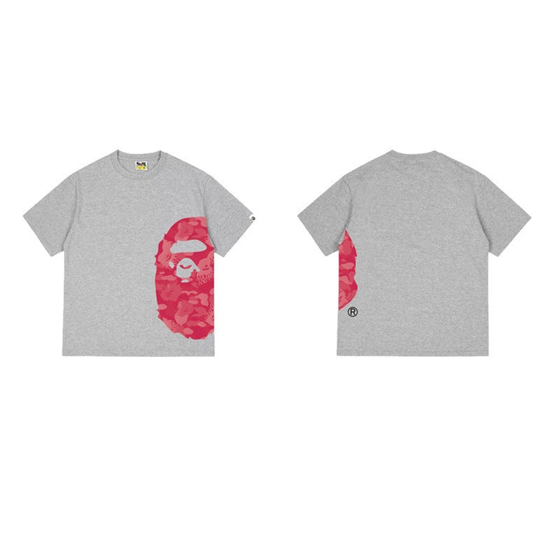Bathing Shark and ape head print T Shirts NextBlock