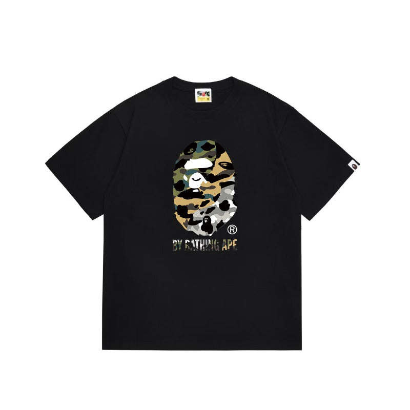 Bathing Shark and ape head print T Shirts NextBlock