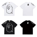 Bathing Shark and ape head print T Shirts NextBlock