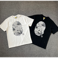Bathing Shark and ape head print T-Shirt NextBlock