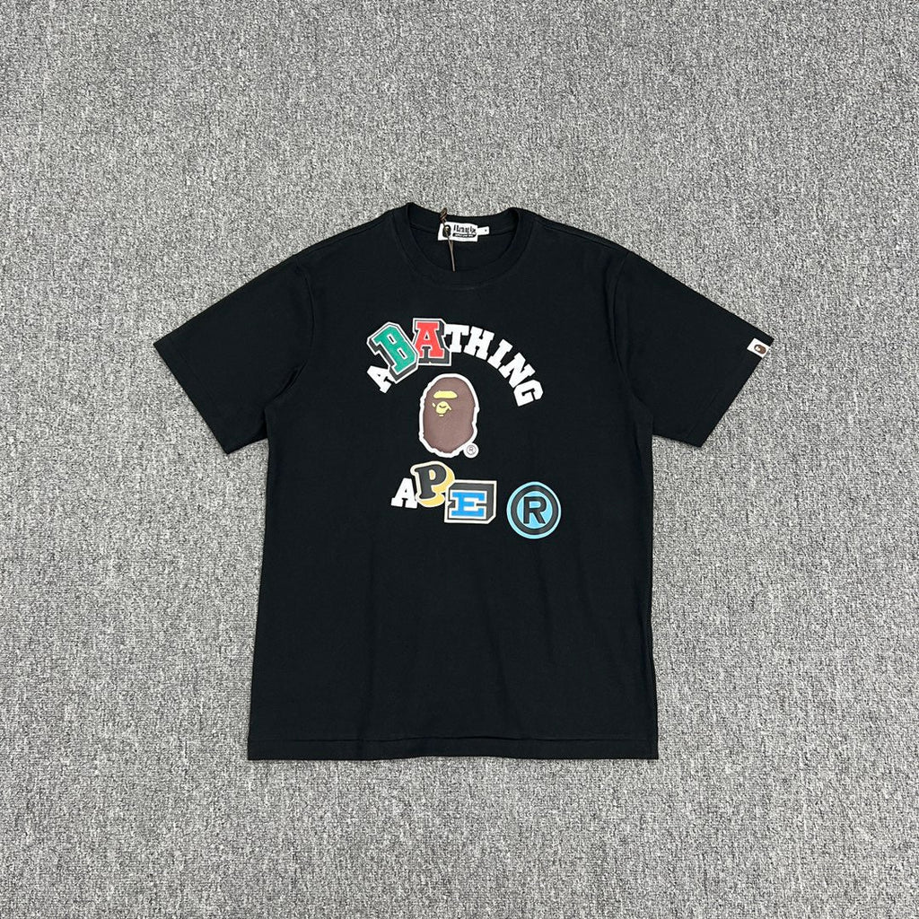 Bathing Shark and ape head print T-Shirt NextBlock