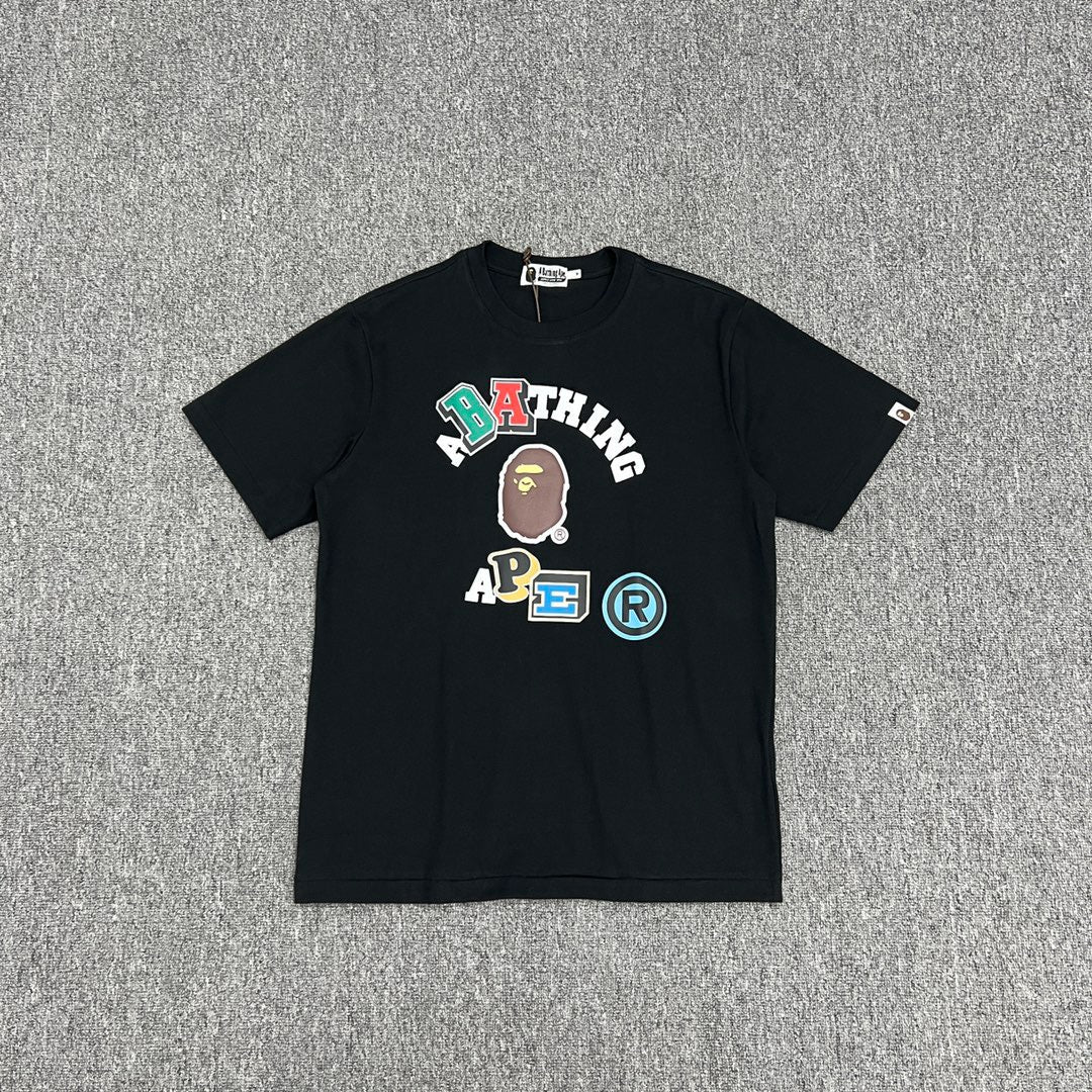 Bathing Shark and ape head print T-Shirt NextBlock