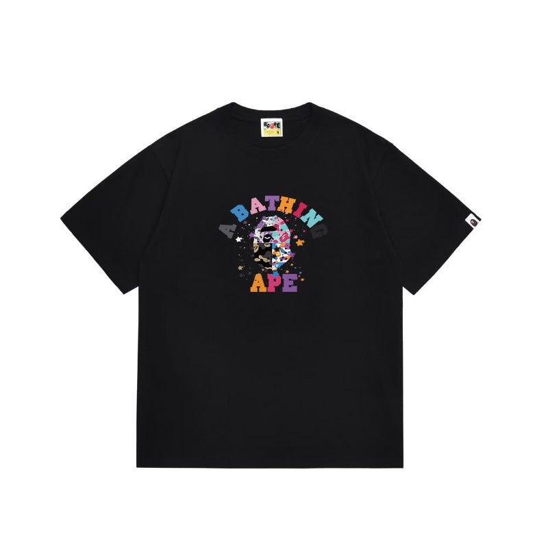 Bathing Shark and ape head print T Shirts NextBlock
