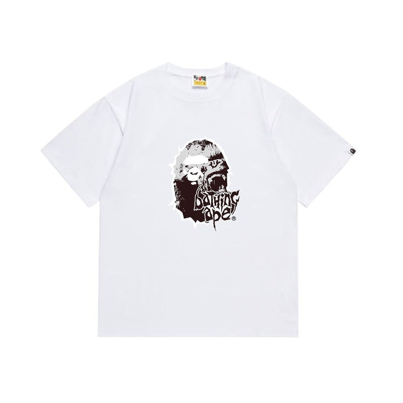 Bathing Shark and ape head print T Shirts NextBlock