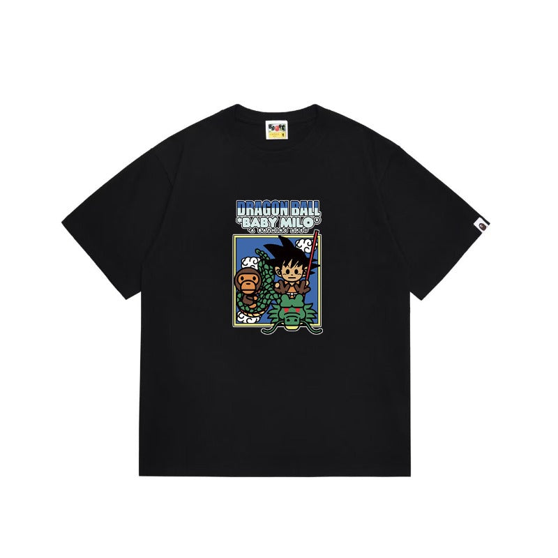 Bathing Shark and ape head print T Shirts NextBlock