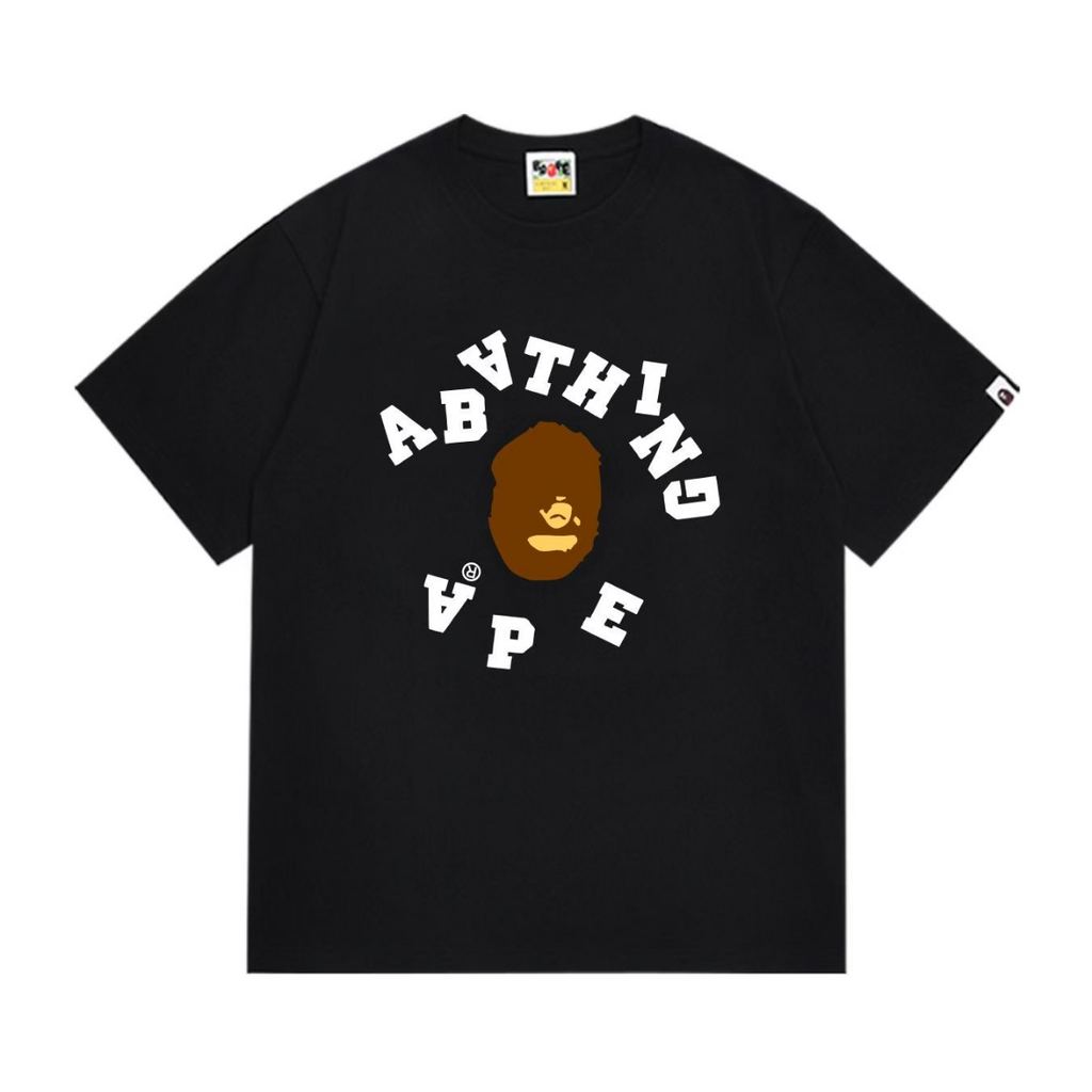 Bathing Shark and ape head print T-Shirt NextBlock