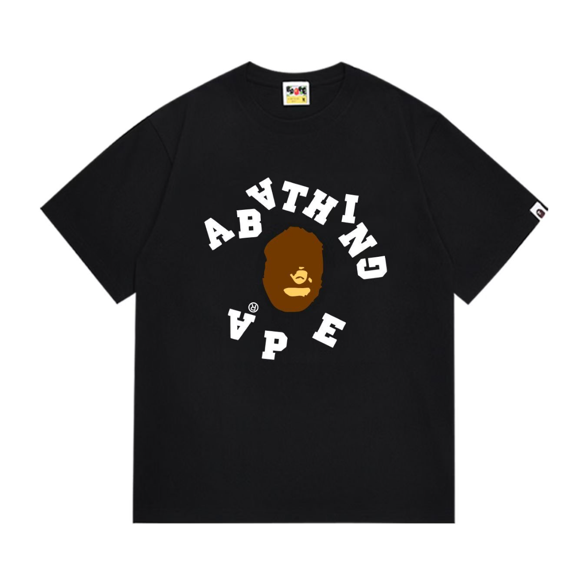 Bathing Shark and ape head print T-Shirt NextBlock