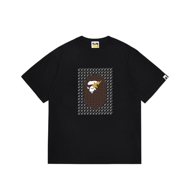 Bathing Shark and ape head print T Shirts NextBlock