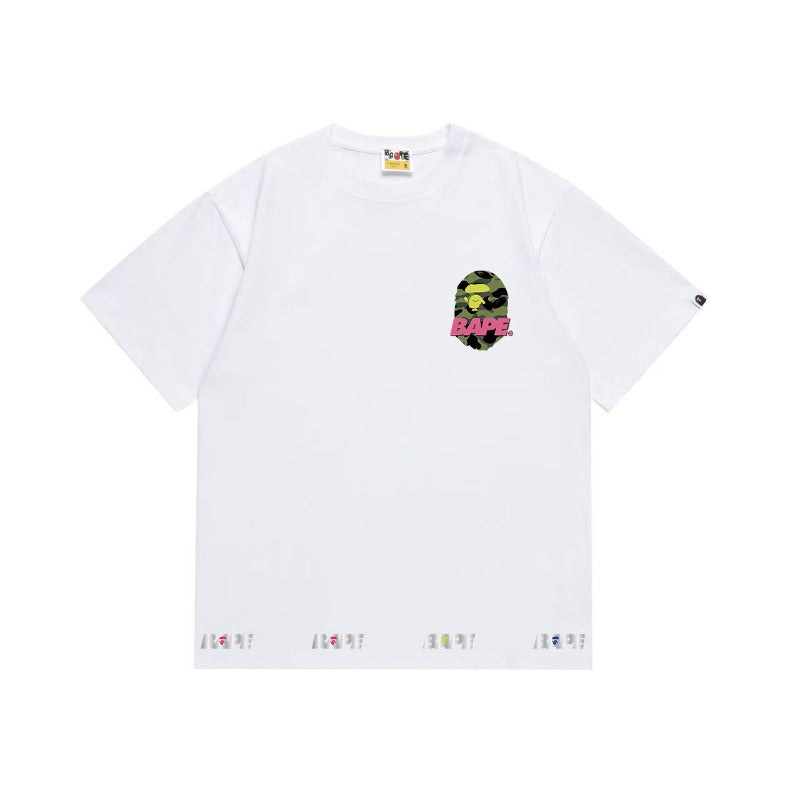 Bathing Shark and ape head print T Shirts NextBlock