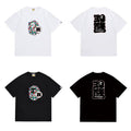 Bathing Shark and ape head print T Shirts NextBlock