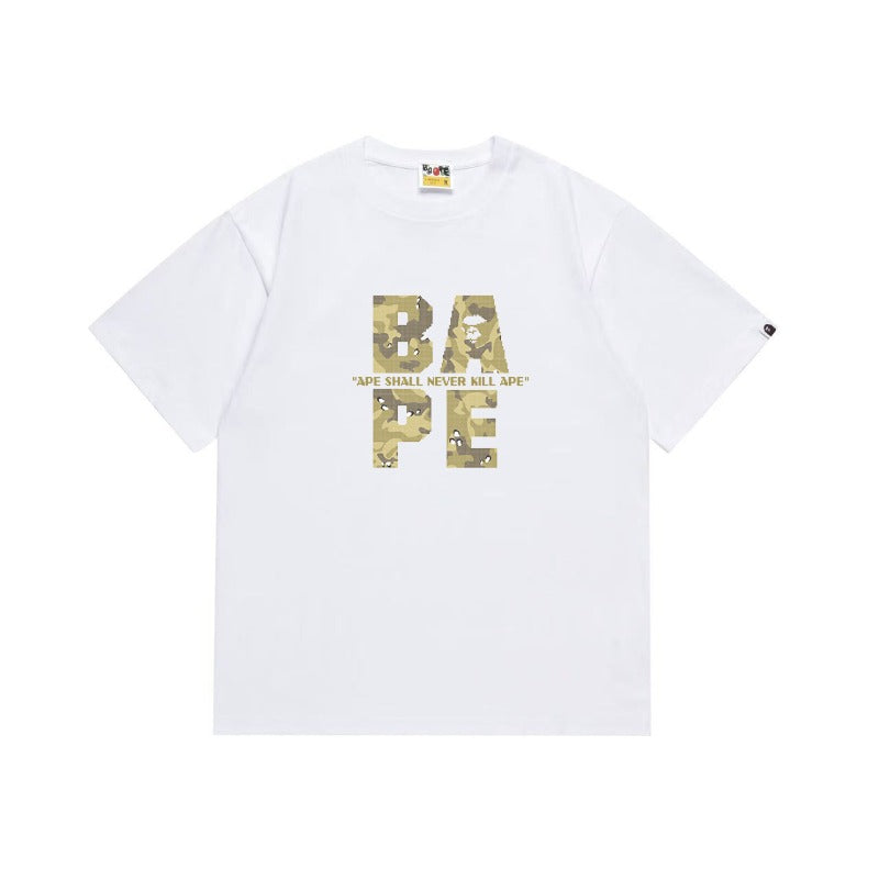 Bathing Shark and ape head print T Shirts NextBlock
