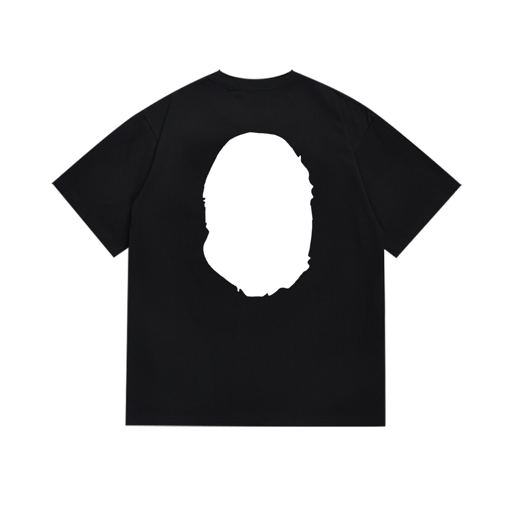 Bathing Shark and ape head print T-Shirt NextBlock