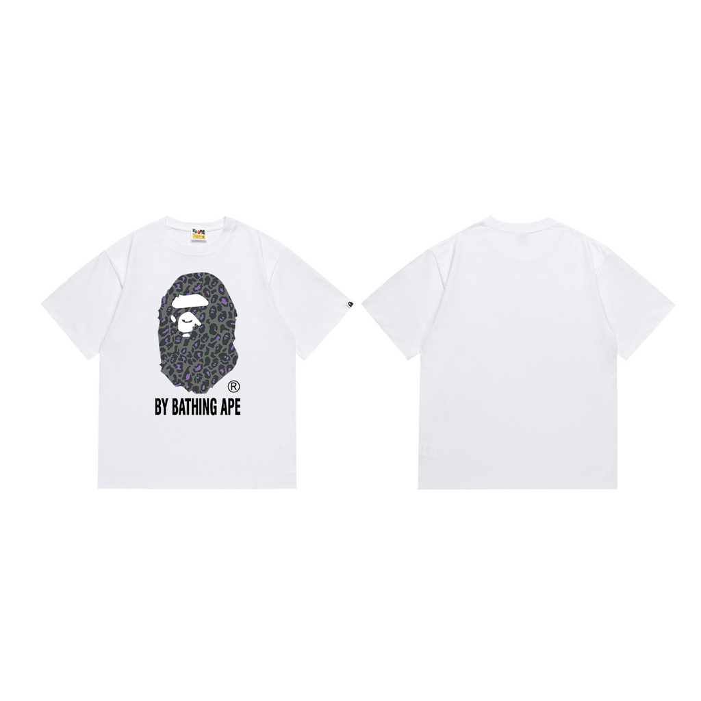 Bathing Shark and ape head print T-Shirt NextBlock
