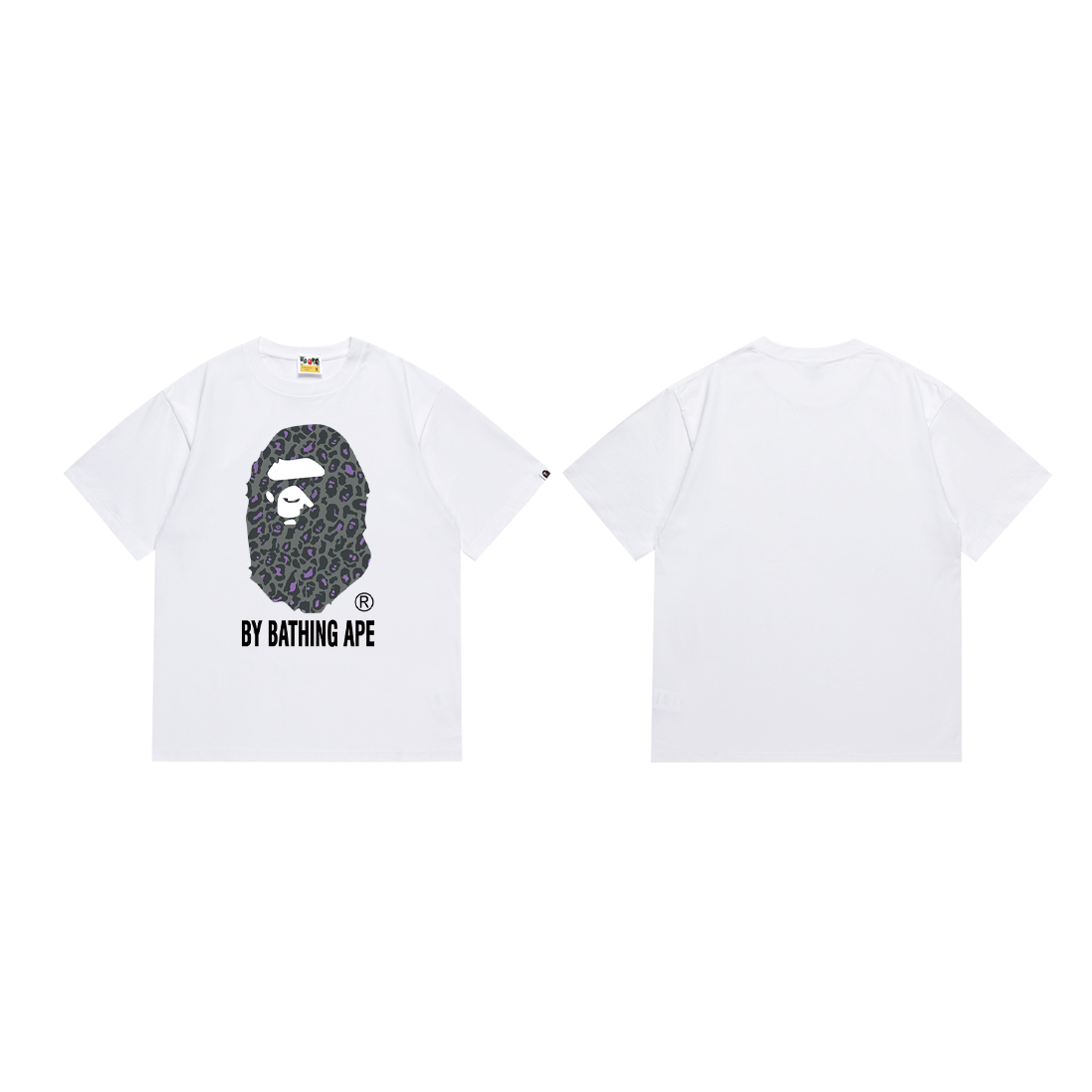Bathing Shark and ape head print T-Shirt NextBlock