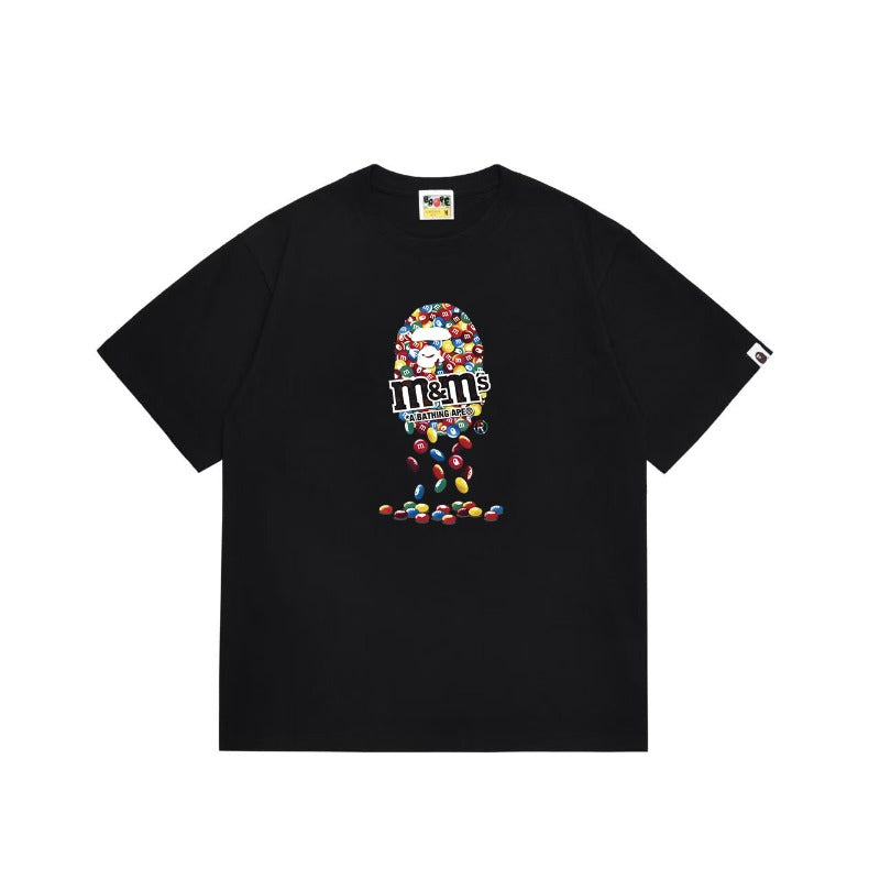 Bathing Shark and ape head print T Shirts NextBlock