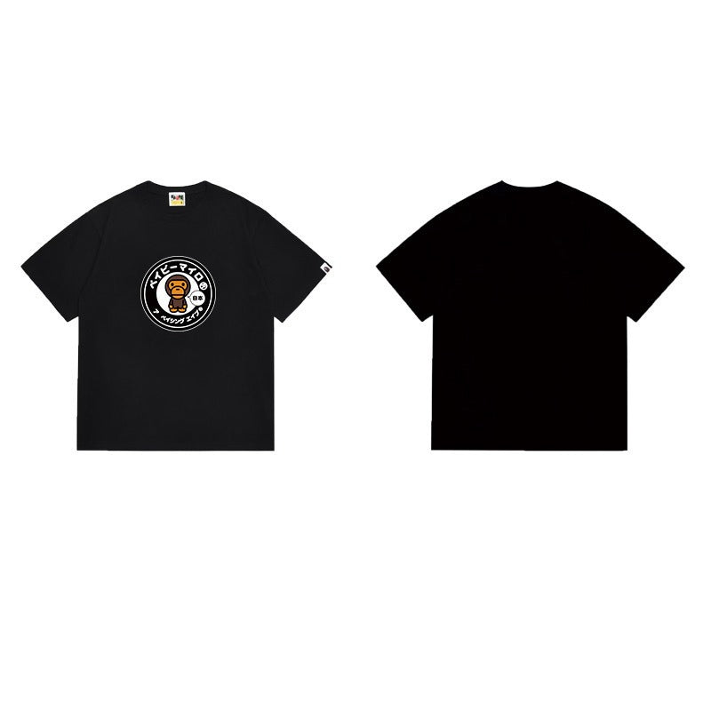 Bathing Shark and ape head print T Shirts NextBlock