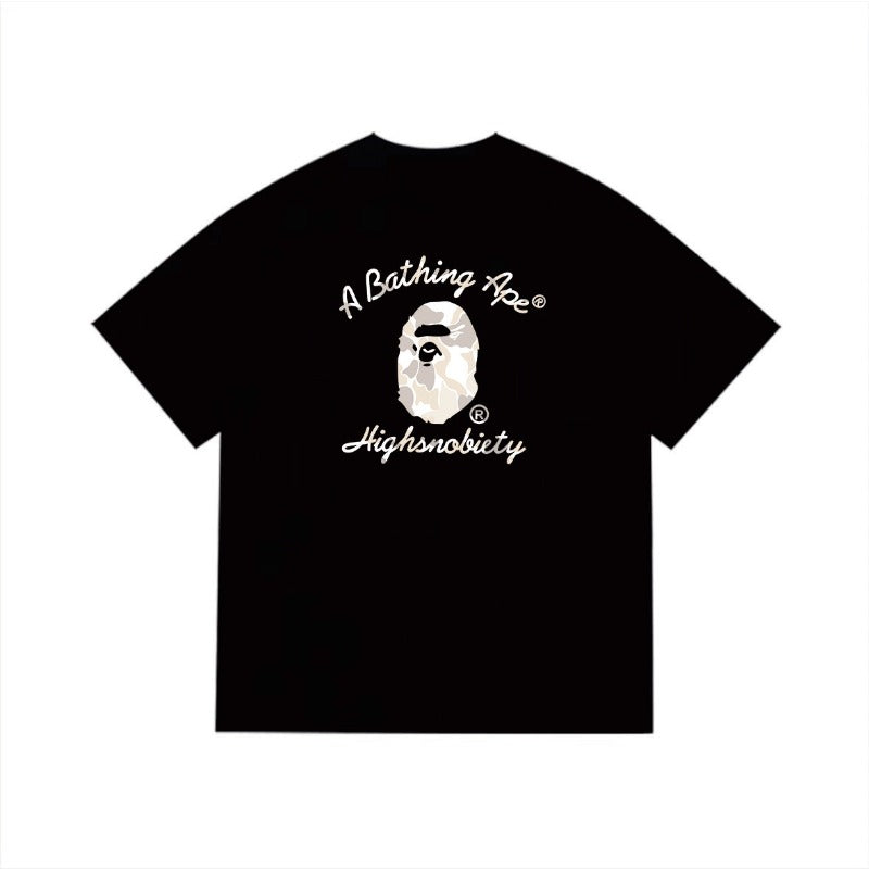 Bathing Shark and ape head print T Shirts NextBlock