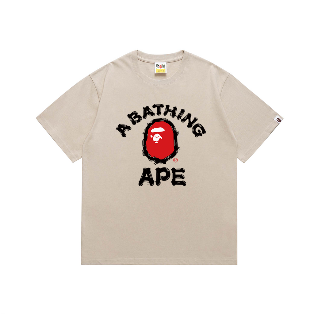 Bathing Shark and ape head print T-Shirt NextBlock