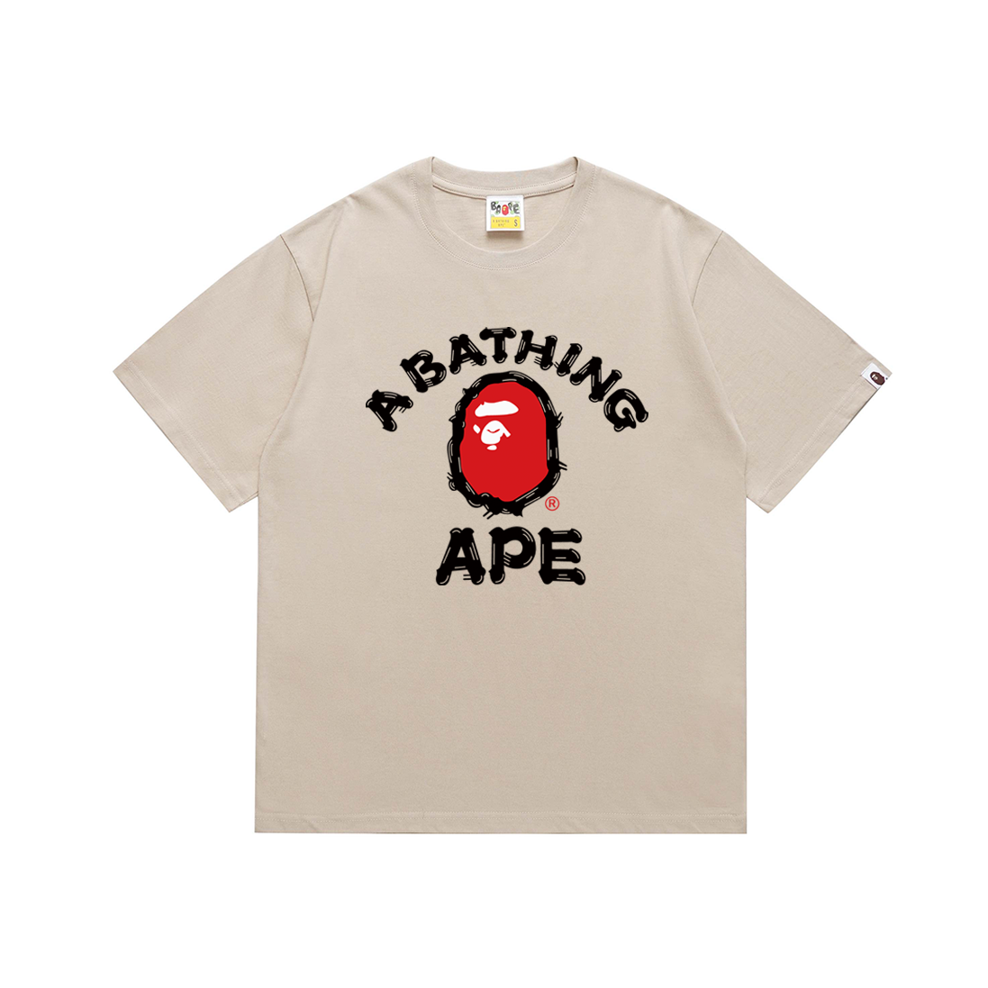 Bathing Shark and ape head print T-Shirt NextBlock