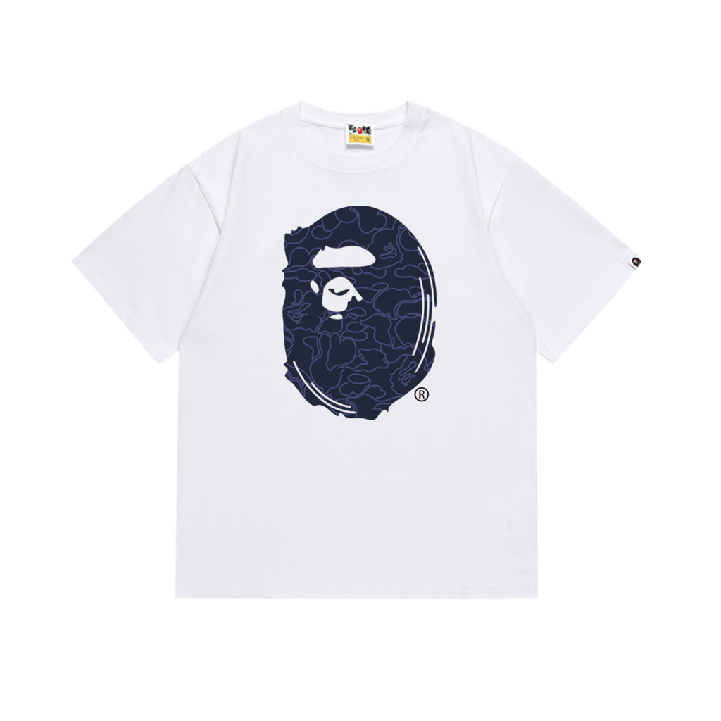 Bathing Shark and ape head print T-Shirt NextBlock