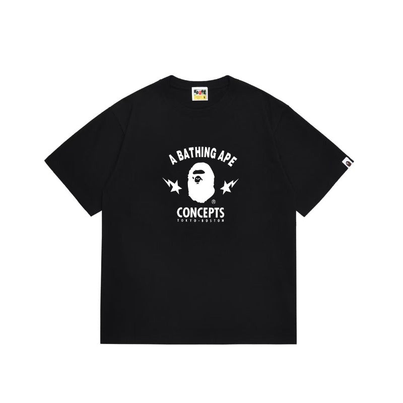 Bathing Shark and ape head print T Shirts NextBlock