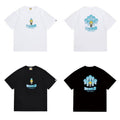 Bathing Shark and ape head print T Shirts NextBlock