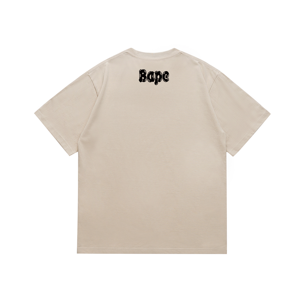 Bathing Shark and ape head print T-Shirt NextBlock