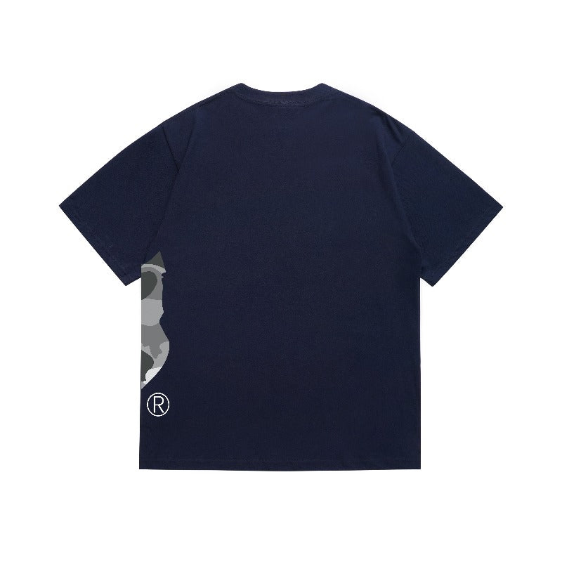 Bathing Shark and ape head print T Shirts NextBlock