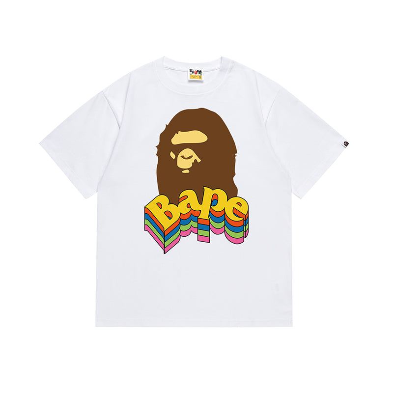 Bathing Shark and ape head print T Shirt NextBlock