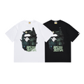 Bathing Shark and ape head print T-Shirt NextBlock