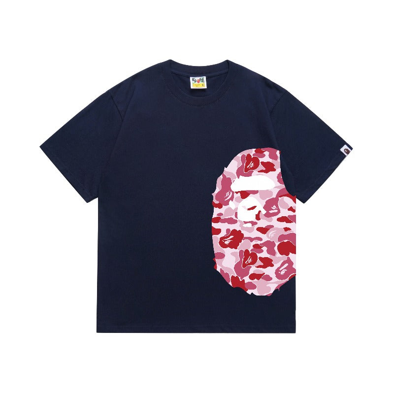 Bathing Shark and ape head print T Shirts NextBlock