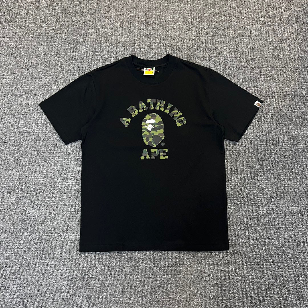 Bathing Shark and ape head print T-Shirt NextBlock