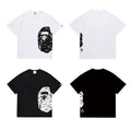 Bathing Shark and ape head print T Shirts NextBlock