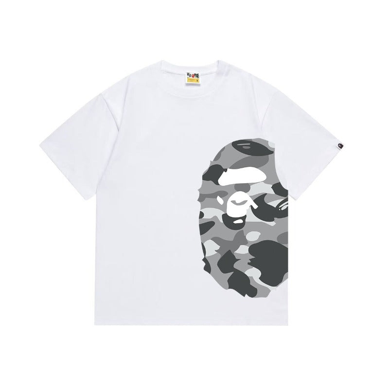 Bathing Shark and ape head print T Shirts NextBlock