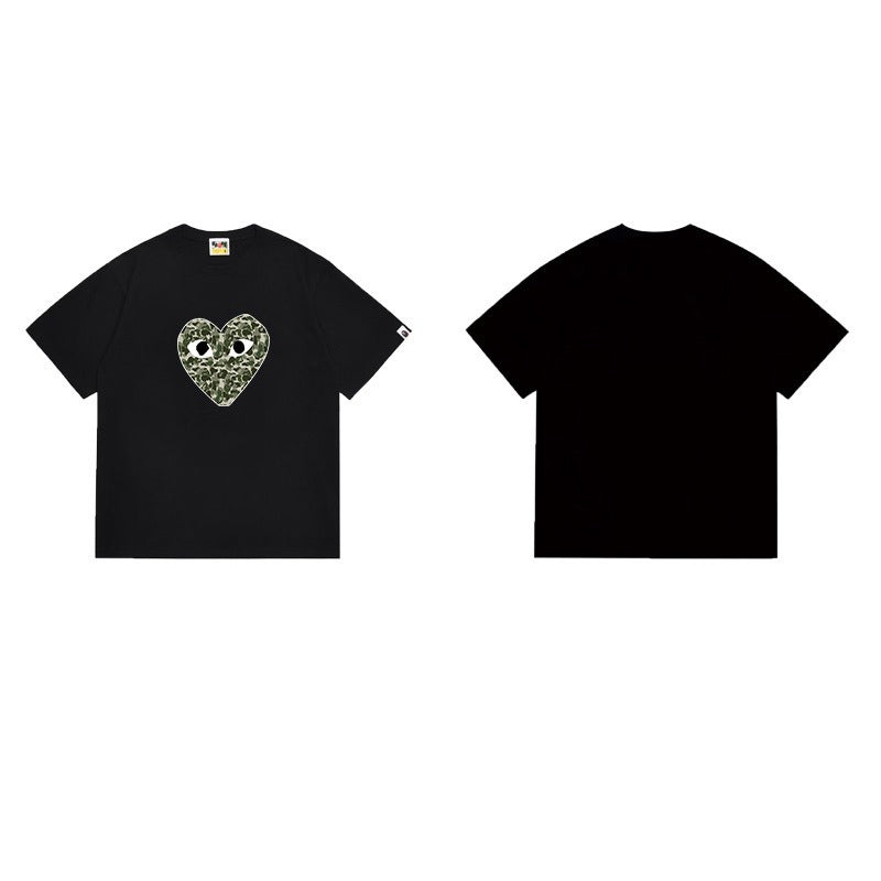 Bathing Shark and ape head print T Shirts NextBlock