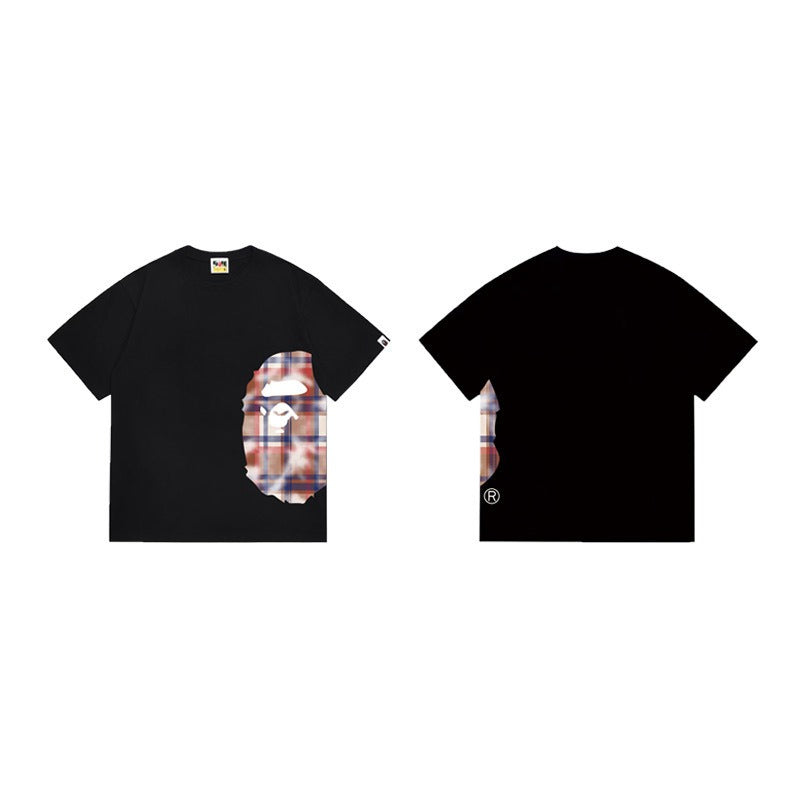 Bathing Shark and ape head print T Shirts NextBlock