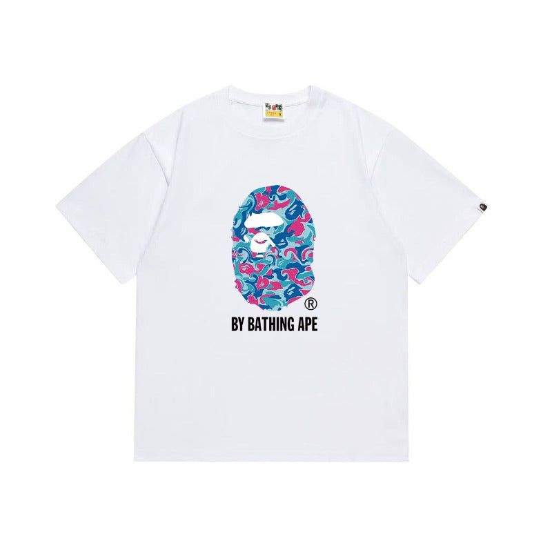 Bathing Shark and ape head print T Shirts NextBlock