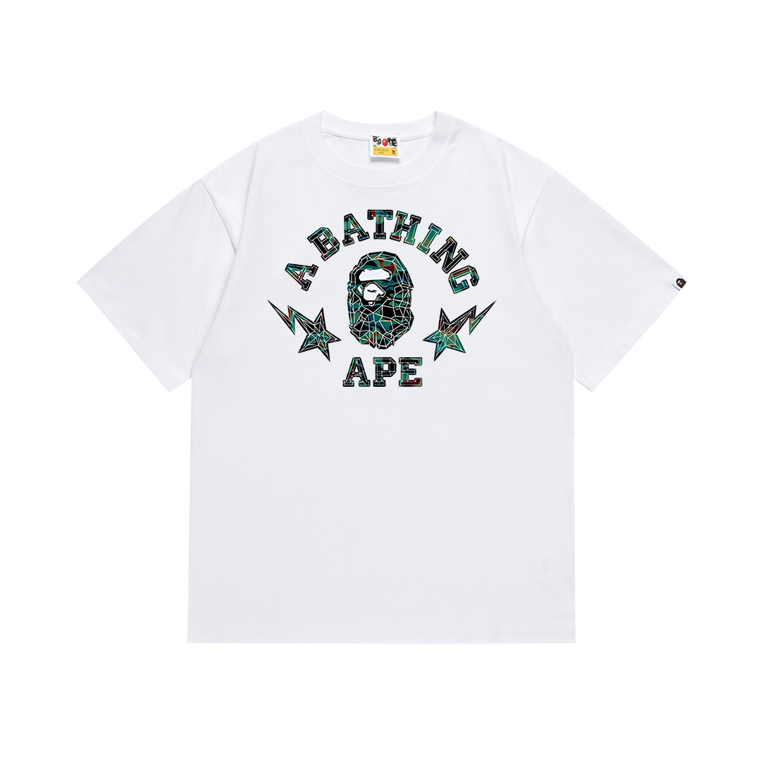 Bathing Shark and ape head print T Shirts NextBlock
