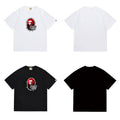 Bathing Shark and ape head print T Shirts NextBlock