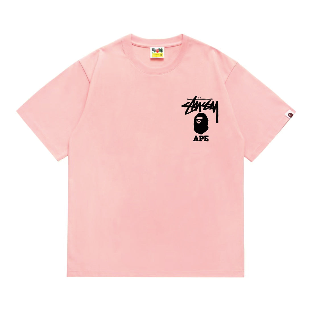 Bathing Shark and ape head print T-Shirt NextBlock